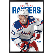 NHL New York Rangers - Adam Fox Feature Series 23 Wall Poster, 14.725" x 22.375" Framed