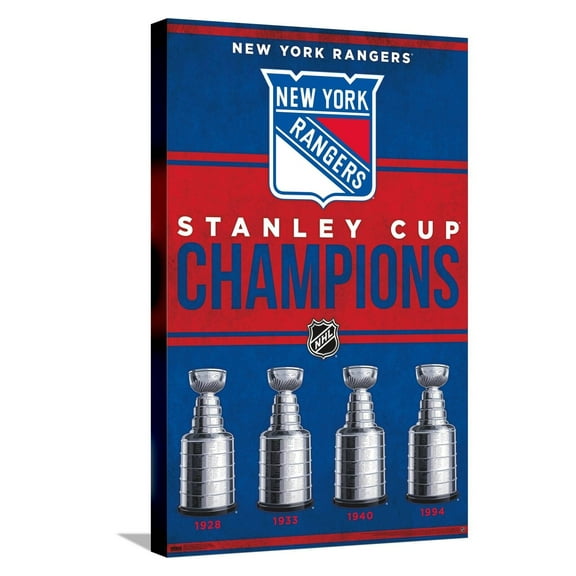 NHL New York Rangers - Champions 23 Canvas Wall Poster, 14.725" x 22.375"