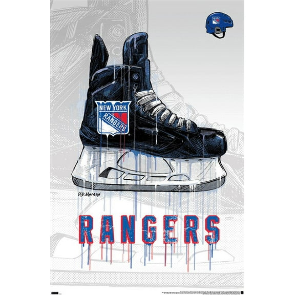 NHL New York Rangers - Drip Skate 21 Wall Poster, 22.375" x 34"