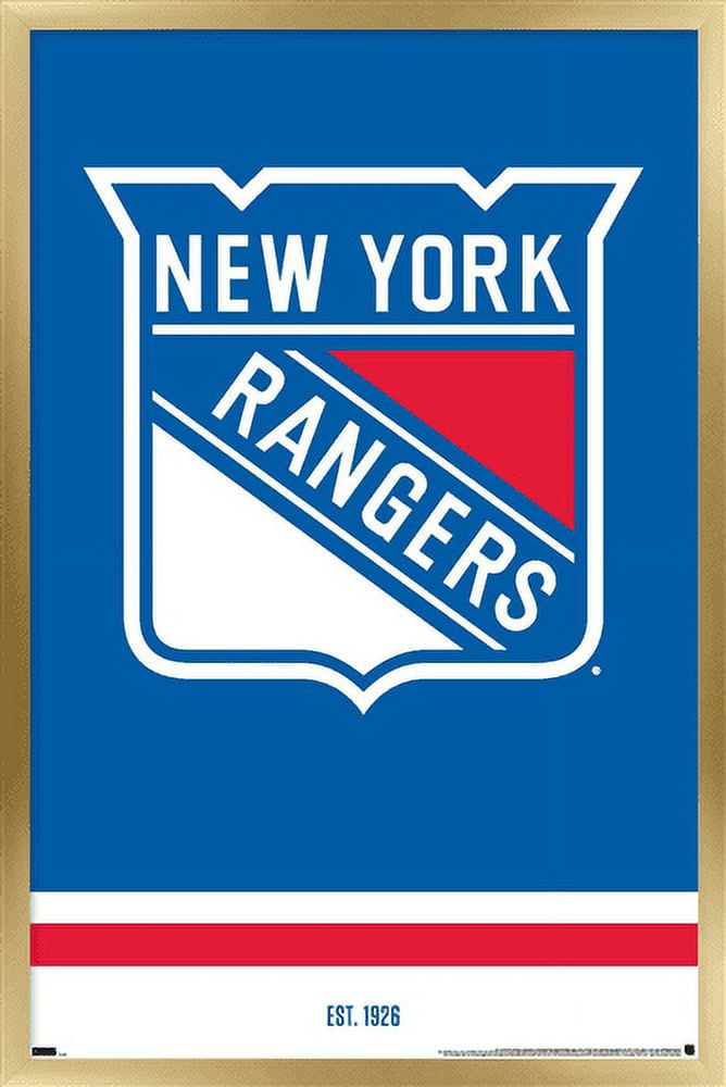 NHL New York Rangers - Logo 21 Wall Poster, 14.725" x 22.375", Framed