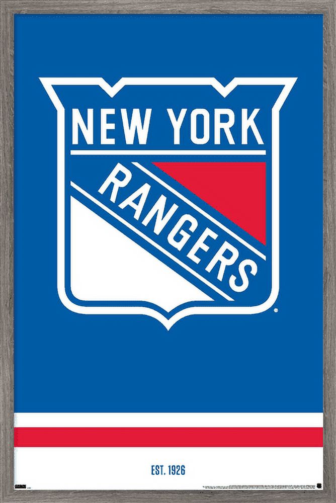 NHL New York Rangers - Logo 21 Wall Poster, 14.725" x 22.375", Framed