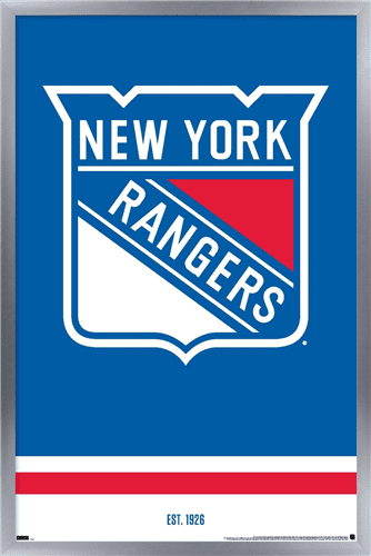 NHL New York Rangers - Logo 21 Wall Poster, 14.725" x 22.375", Framed