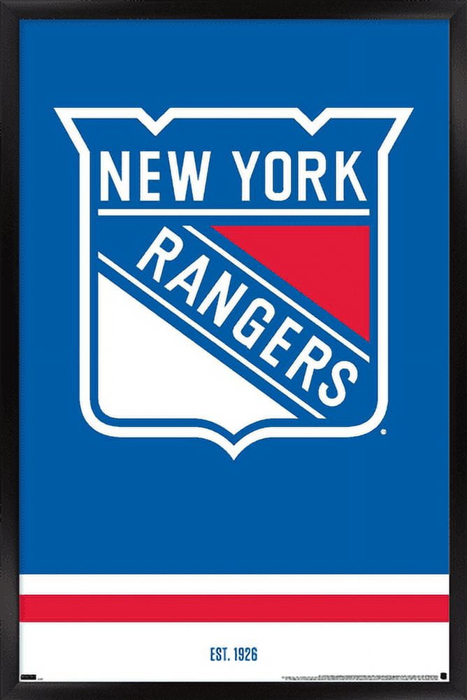 NHL New York Rangers - Logo 21 Wall Poster, 14.725" x 22.375", Framed