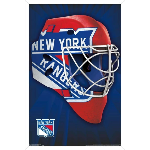 NHL New York Rangers - Mask 16 Wall Poster, 14.725" x 22.375", Framed