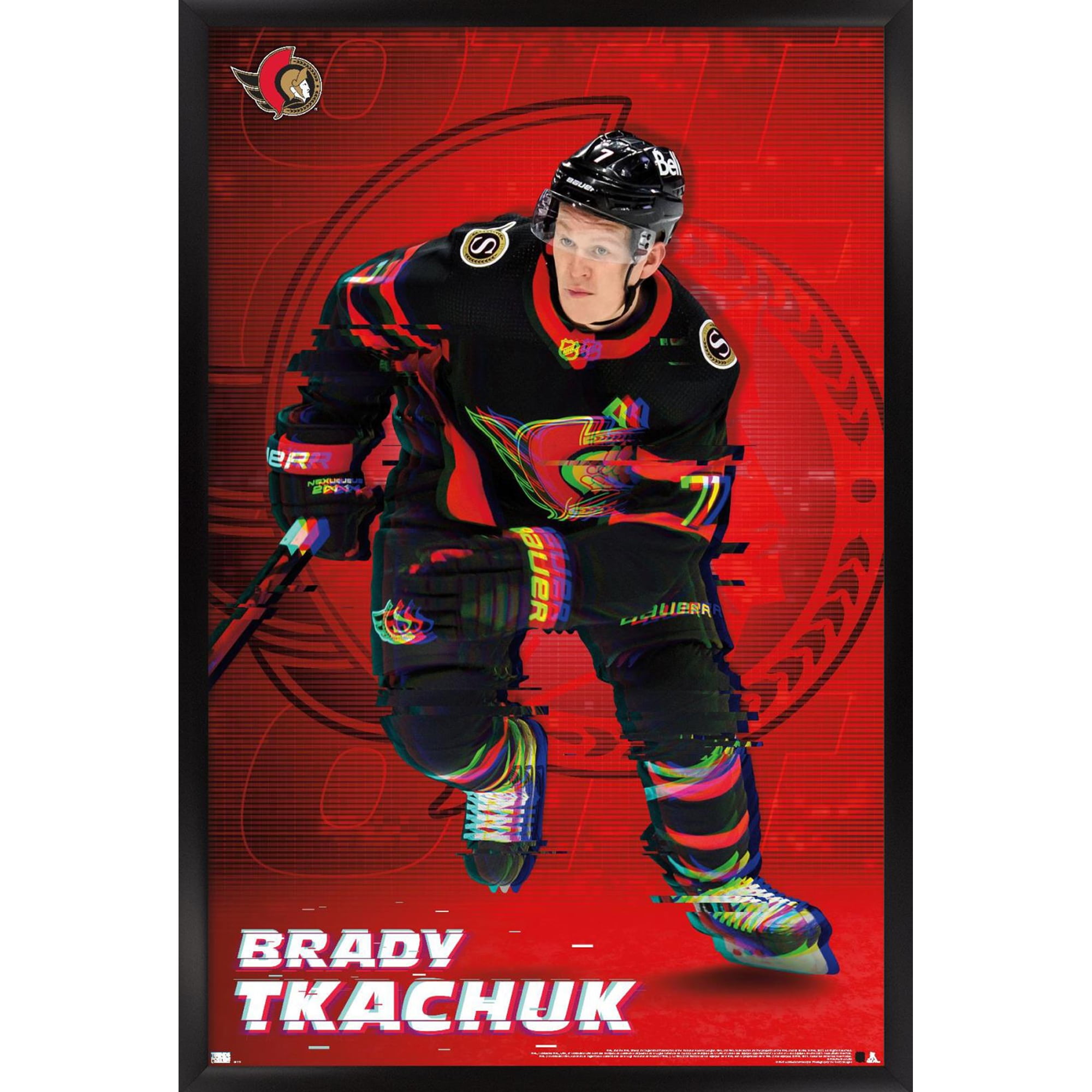 NHL Ottawa Senators - Brady Tkachuk 20 Wall Poster, 22.375" x 34", Framed