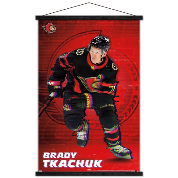 NHL Ottawa Senators - Brady Tkachuk 20 Wall Poster with Magnetic Frame, 22.375" x 34"