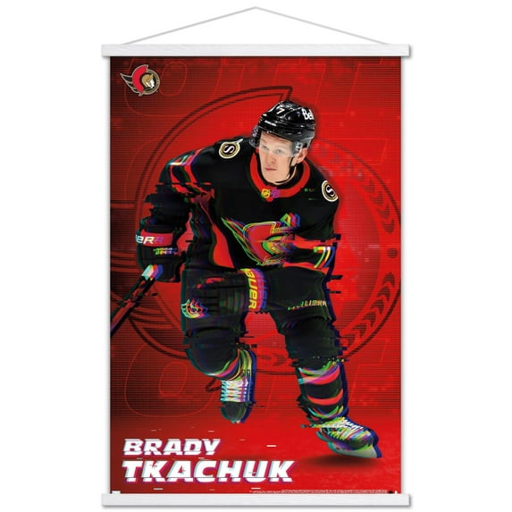 NHL Ottawa Senators - Brady Tkachuk 20 Wall Poster with Magnetic Frame, 22.375" x 34"