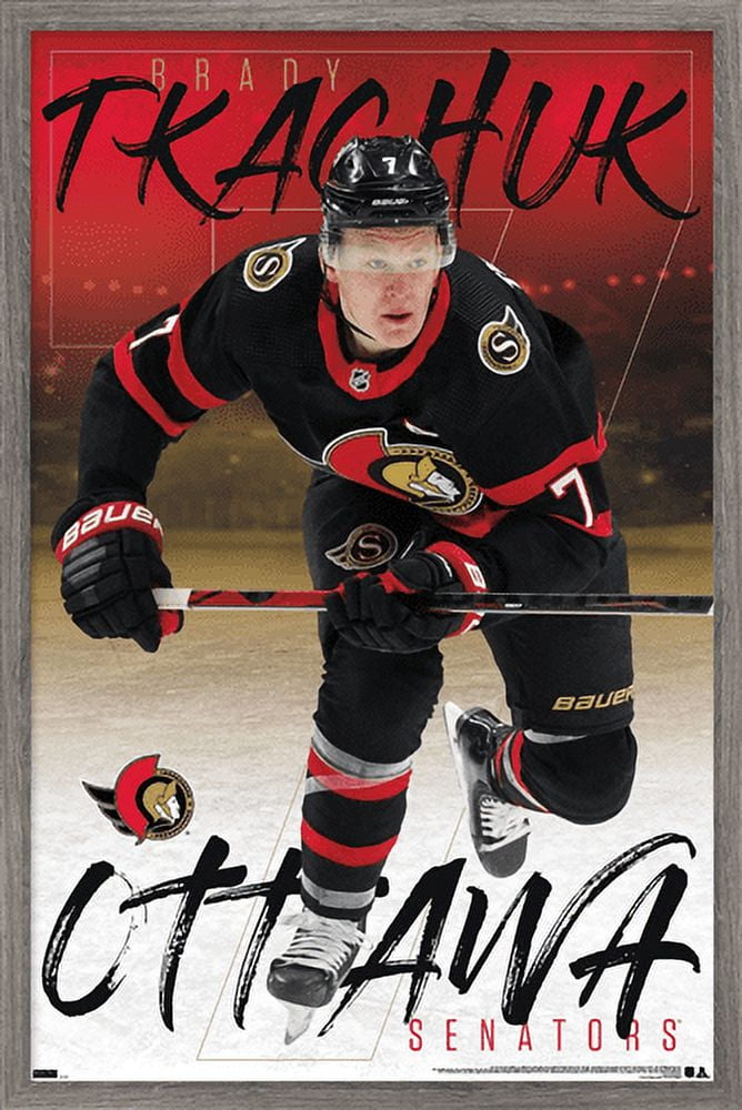 NHL Ottawa Senators - Brady Tkachuk 21 Wall Poster, 14.725" x 22.375", Framed
