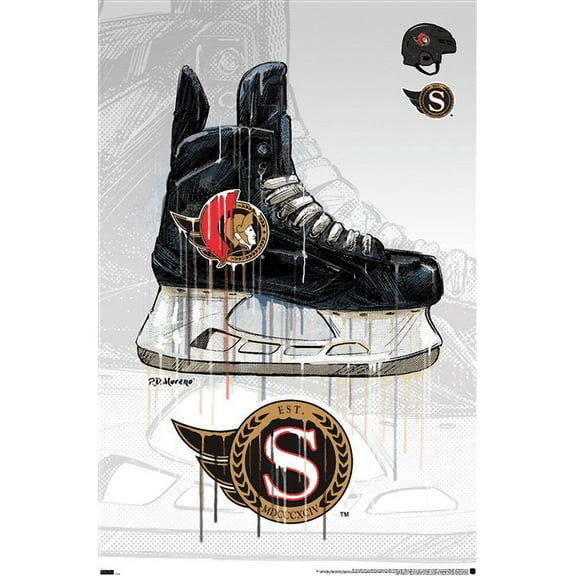 NHL Ottawa Senators - Drip Skate 21 Wall Poster, 22.375" x 34"