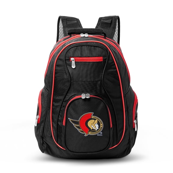 NHL Ottawa Senators Premium Laptop Backpack with Colored Trim