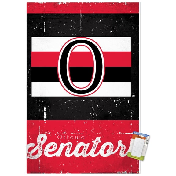 NHL Ottawa Senators - Retro Logo 13 Wall Poster, 14.725" x 22.375"