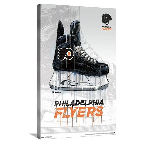 NHL Philadelphia Flyers - Drip Skate 21 Canvas Wall Poster, 22.375" x 34"