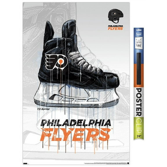 NHL Philadelphia Flyers - Drip Skate 21 Wall Poster, 22.375" x 34"