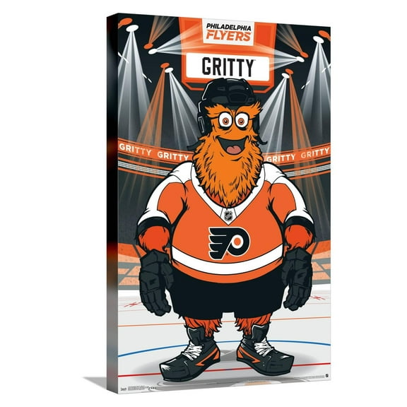 NHL Philadelphia Flyers - Gritty 19 Canvas Wall Poster, 14.725" x 22.375"