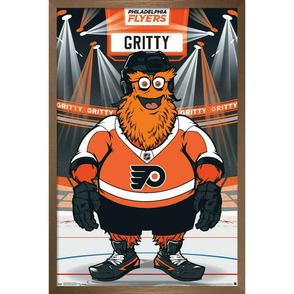 NHL Philadelphia Flyers - Gritty 19 Wall Poster, 22.375" x 34", Framed