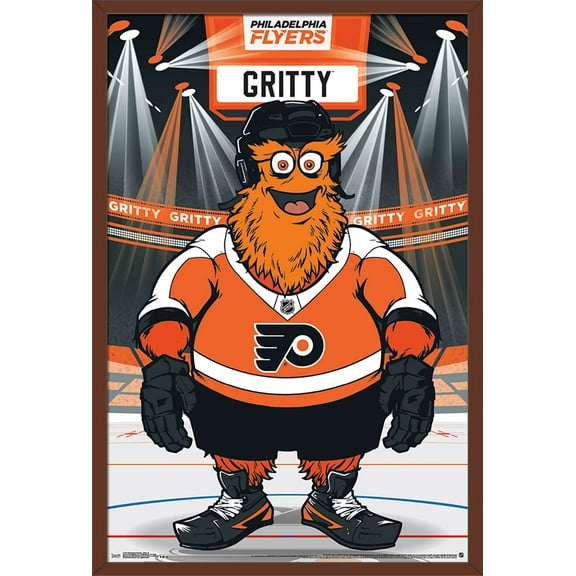 NHL Philadelphia Flyers - Gritty 19 Wall Poster, 22.375" x 34", Framed