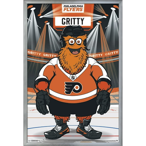NHL Philadelphia Flyers - Gritty 19 Wall Poster, 22.375" x 34", Framed