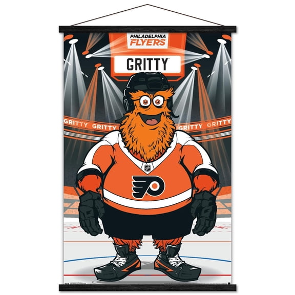 NHL Philadelphia Flyers - Gritty 19 Wall Poster with Wooden Magnetic Frame, 22.375" x 34"
