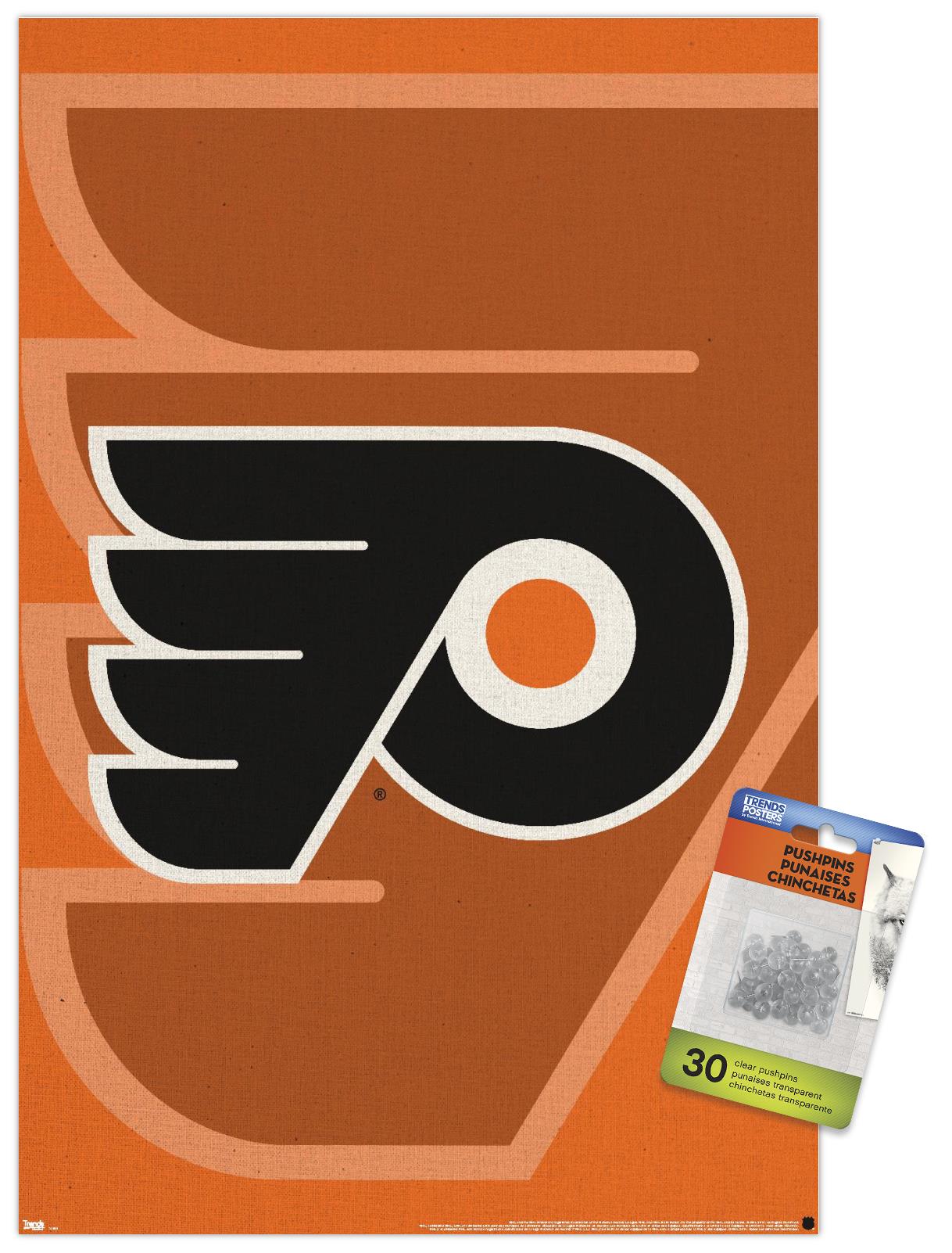 NHL Philadelphia Flyers - Logo 14 Wall Poster with Push Pins, 14.725" x 22.375"