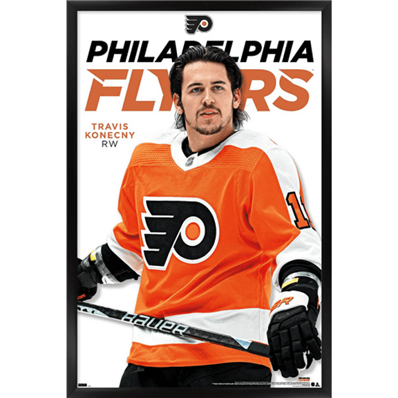 NHL Philadelphia Flyers - Travis Konecny Feature Series 23 Wall Poster, 22.375" x 34" Framed