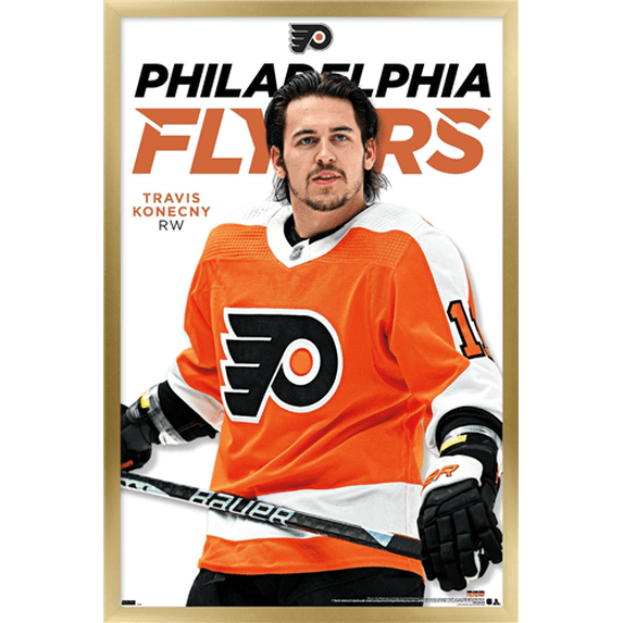 NHL Philadelphia Flyers - Travis Konecny Feature Series 23 Wall Poster, 22.375" x 34" Framed