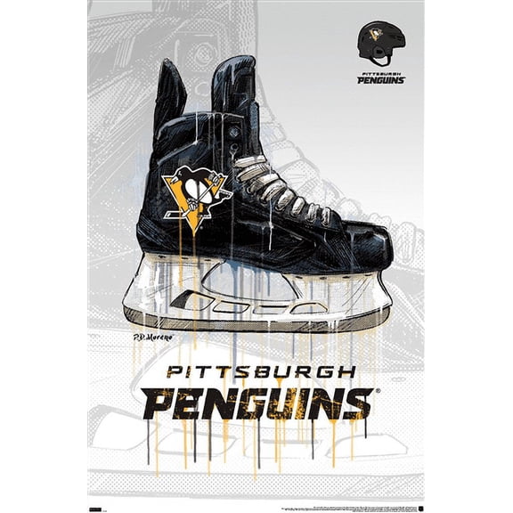 NHL Pittsburgh Penguins - Drip Skate 21 Wall Poster, 14.725" x 22.375"