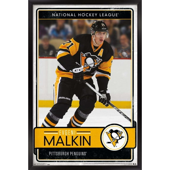 NHL Pittsburgh Penguins - Evgeni Malkin 16 Wall Poster, 14.725" x 22.375", Framed