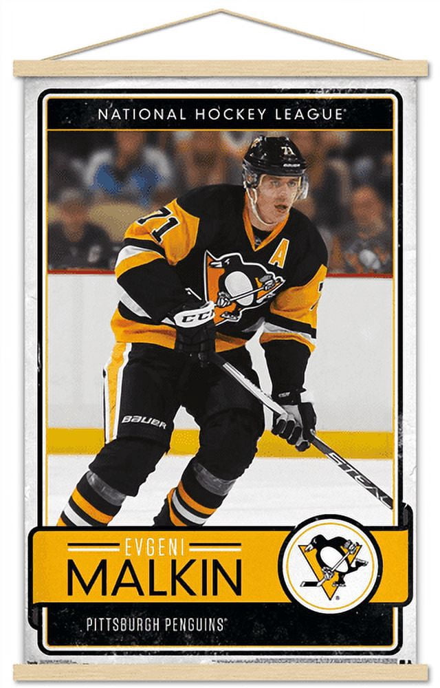 NHL Pittsburgh Penguins - Evgeni Malkin 16 Wall Poster with Wooden Magnetic Frame, 22.375" x 34"