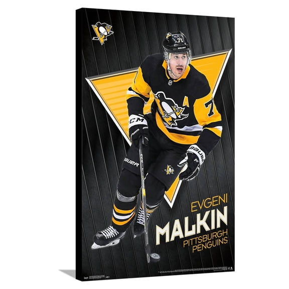 NHL Pittsburgh Penguins - Evgeni Malkin 19 Canvas Wall Poster, 22.375" x 34"