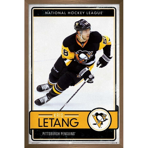 NHL Pittsburgh Penguins - Kris Letang 16 Wall Poster, 22.375" x 34", Framed