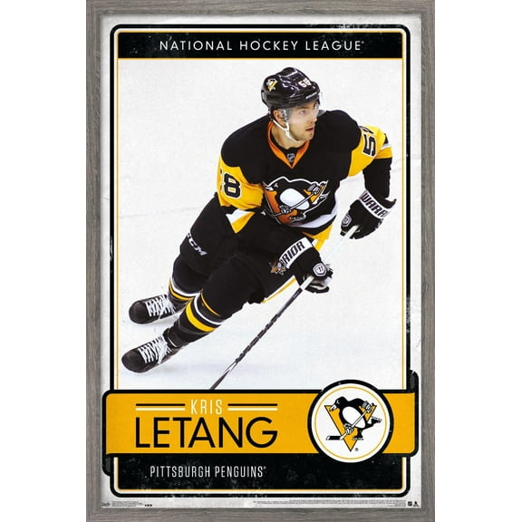 NHL Pittsburgh Penguins - Kris Letang 16 Wall Poster, 22.375" x 34", Framed