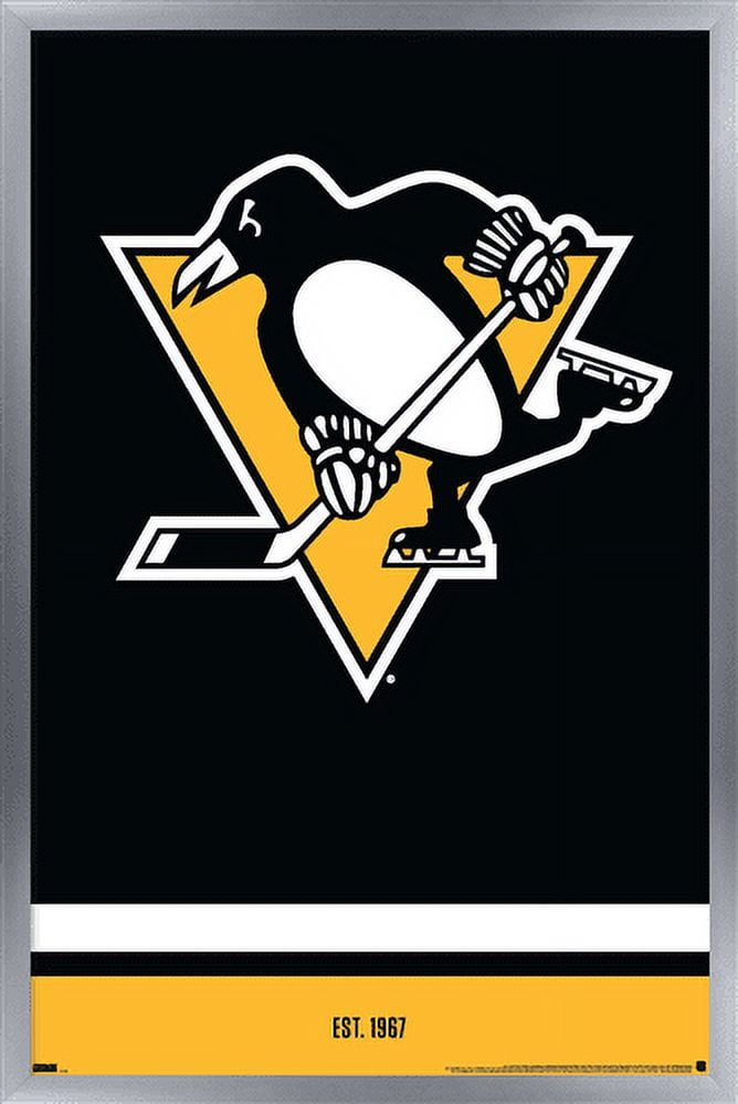 NHL Pittsburgh Penguins - Logo 21 Wall Poster, 14.725" x 22.375", Framed