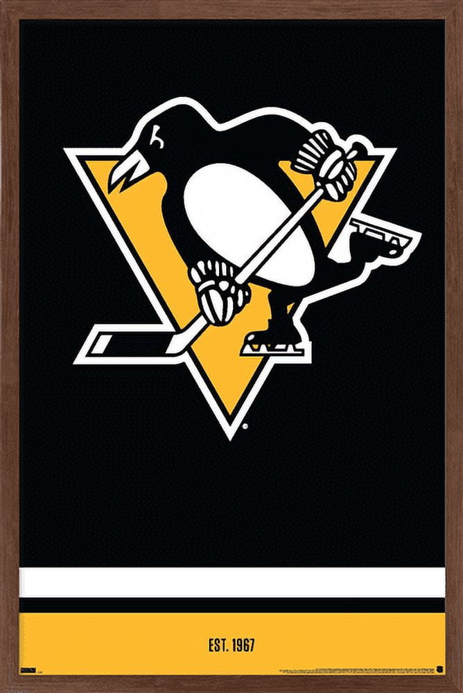 NHL Pittsburgh Penguins - Logo 21 Wall Poster, 22.375" x 34", Framed