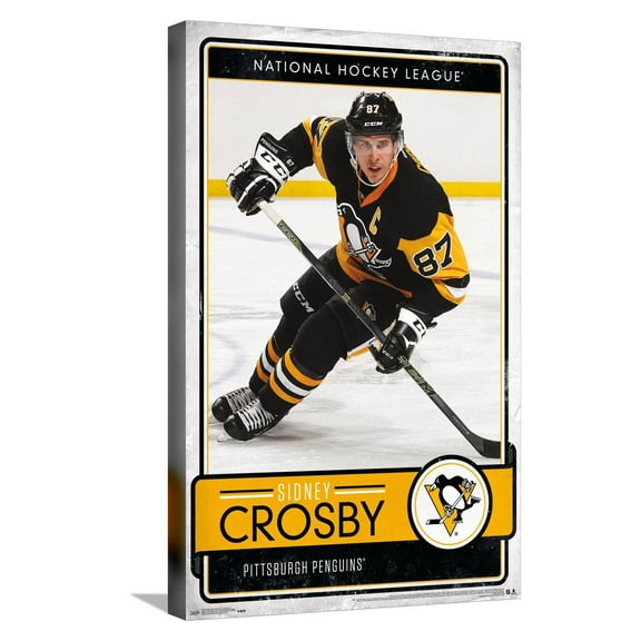 NHL Pittsburgh Penguins - Sidney Crosby 16 Canvas Wall Poster, 14.725" x 22.375"