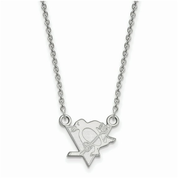 NHL Pittsburgh Penguins Sterling Silver Small Pendant with Necklace