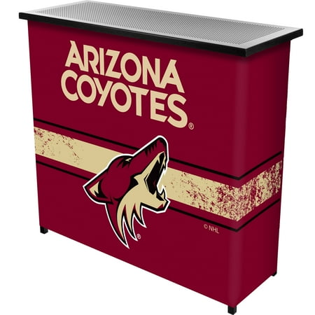 Arizona Coyotes NHL Portable Bar Indoor Outdoor, Pop-Up Drink Station Patio, Garage or Man Cave Accessories - Red, Sand, Black
