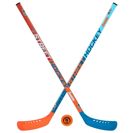 Franklin Sports NHL Future Champs Kids 2 Player Street Hockey Sticks Set - Plastic 37" - 2 Junior Hockey Sticks + 1 Ball