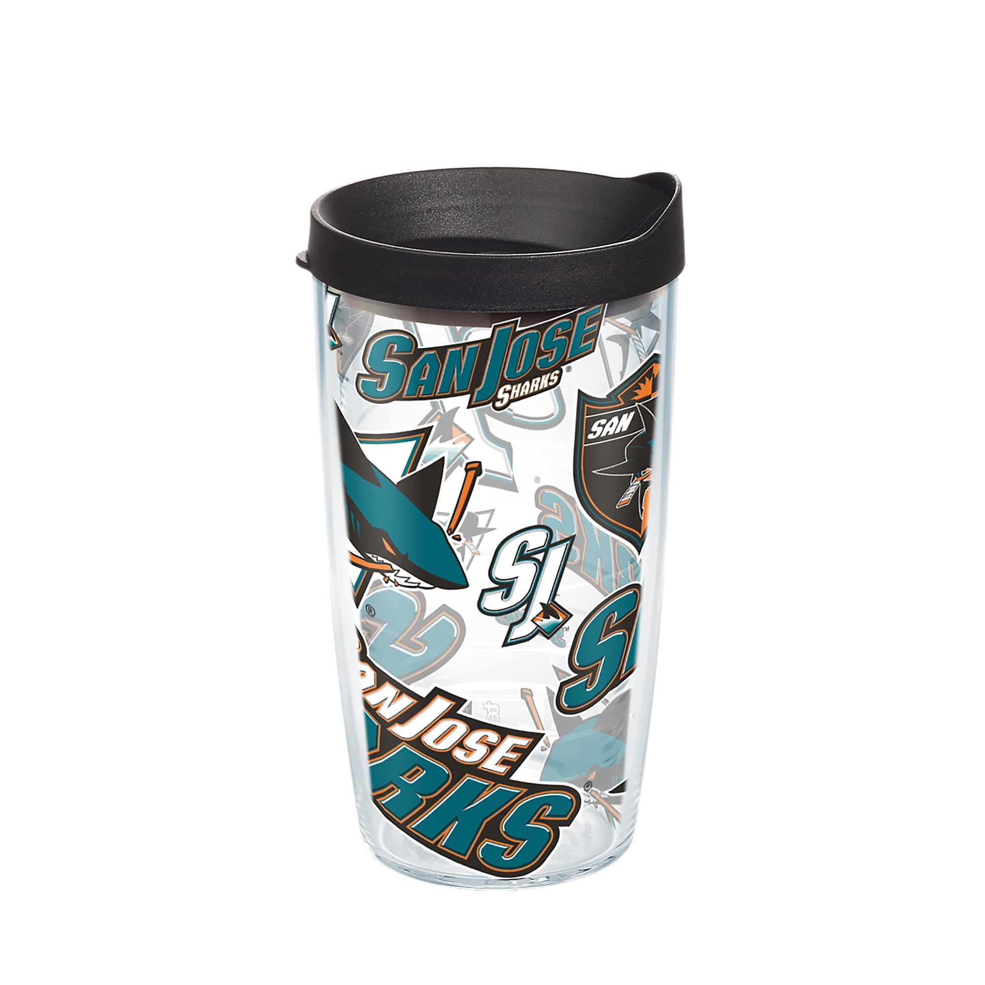 NHL San Jose Sharks All Over 16 oz Tumbler with lid