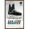 thumbnail image 1 of NHL San Jose Sharks - Drip Skate 21 Wall Poster, 22.375" x 34", Framed, 1 of 3