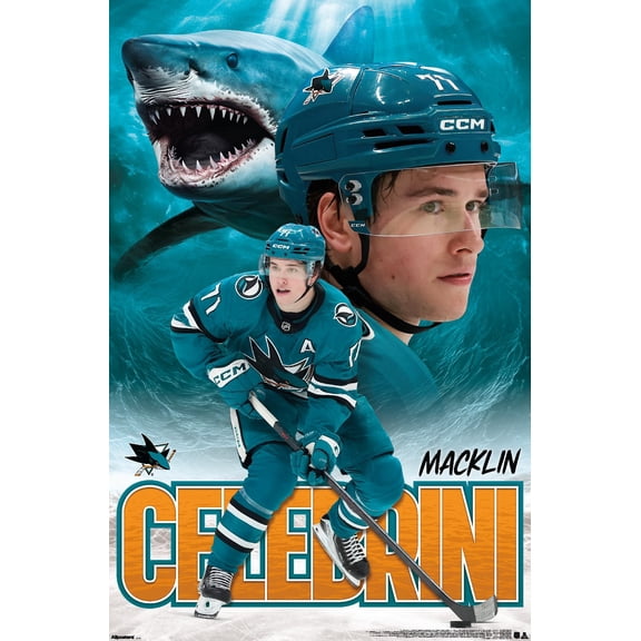 NHL San Jose Sharks - Macklin Celebrini 26 Wall Poster, 22.375" x 34"
