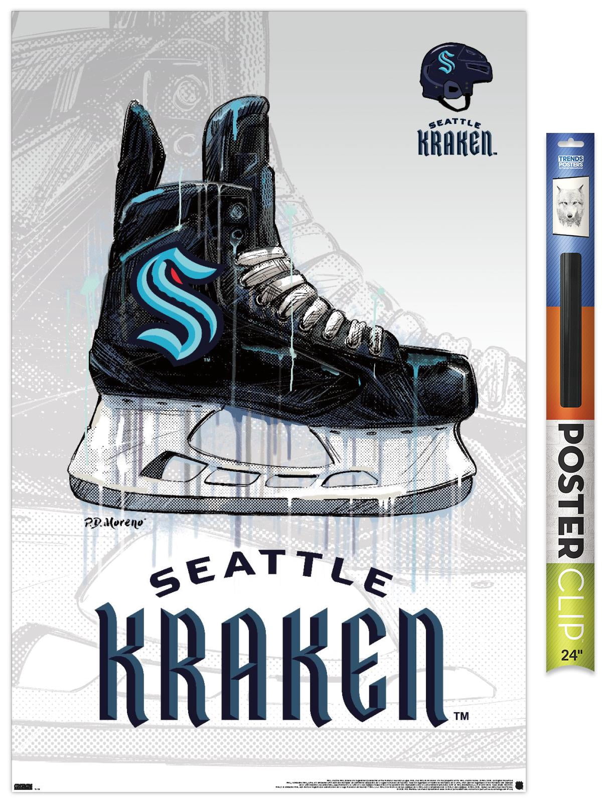 NHL Seattle Kraken - Drip Skate 20 Wall Poster, 22.375" x 34"