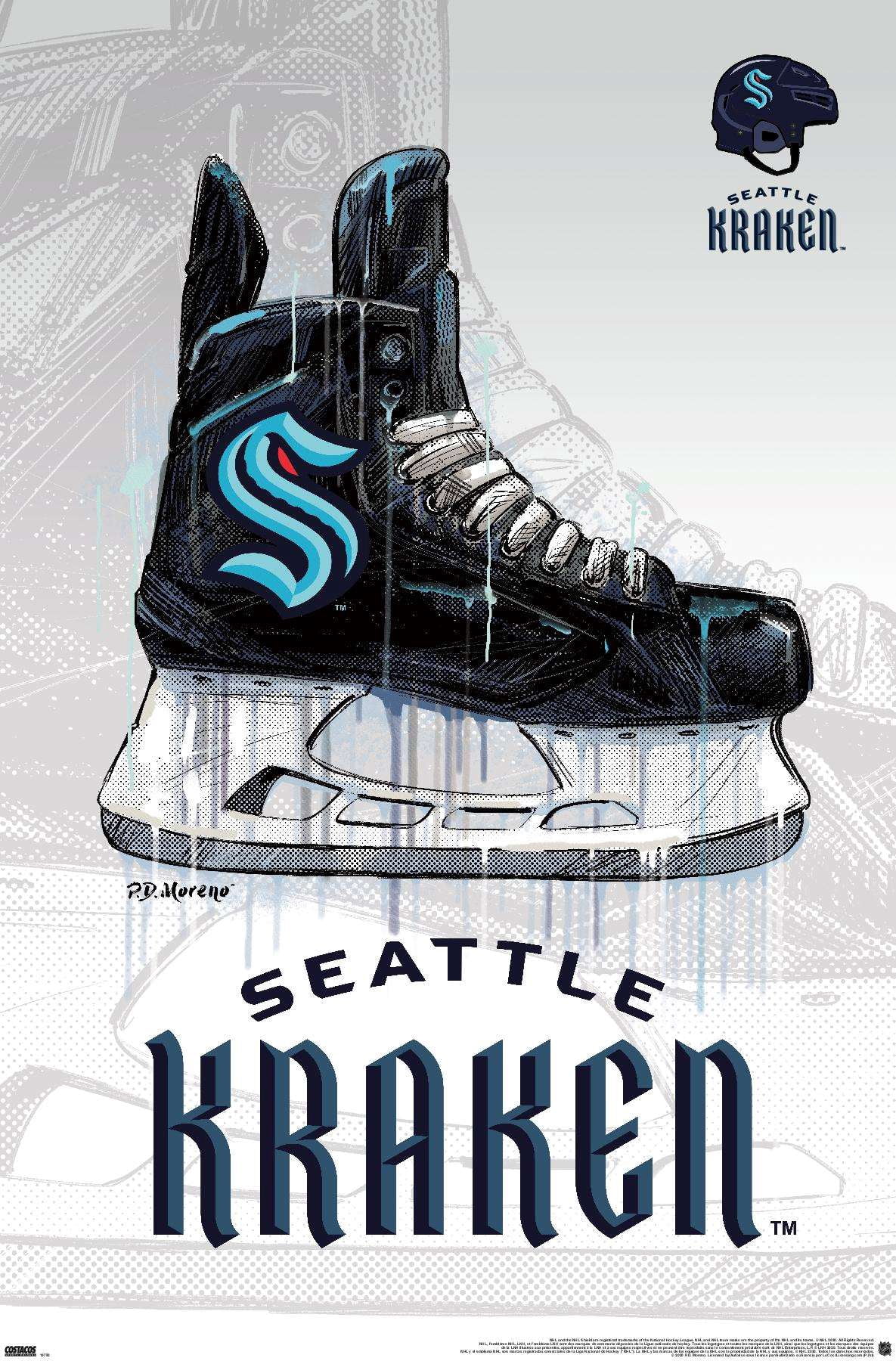 NHL Seattle Kraken - Drip Skate 20 Poster