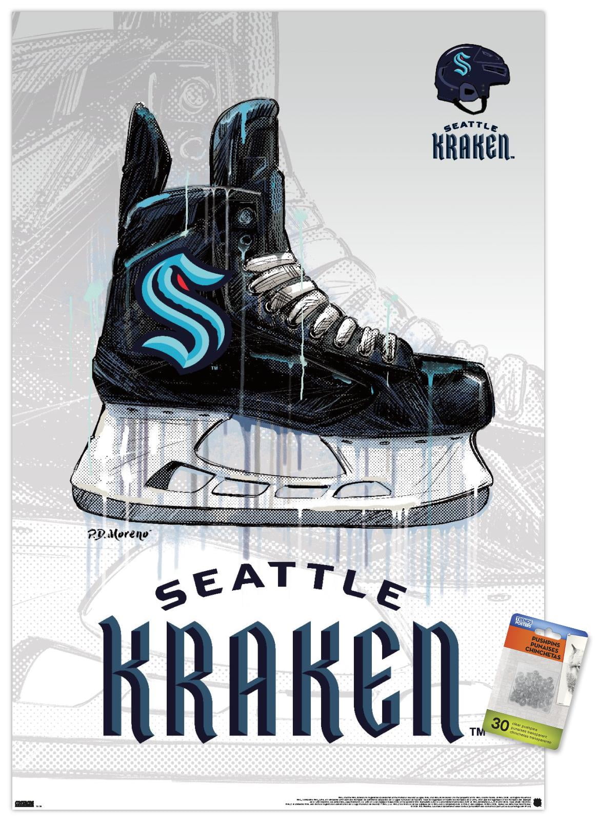 NHL Seattle Kraken - Drip Skate 20 Wall Poster : : Sports &  Outdoors