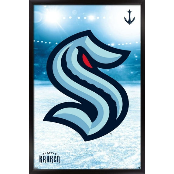 NHL Seattle Kraken - Logo 20 Wall Poster, 14.725" x 22.375", Framed