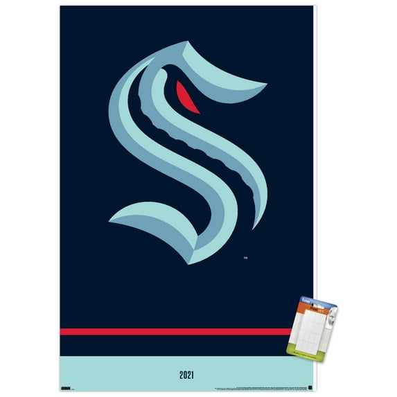 NHL Seattle Kraken - Logo 21 Wall Poster, 14.725" x 22.375"