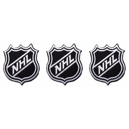 NHL Shield Logo 3 Inches Tall Embroidered Iron on Patch Set of 3