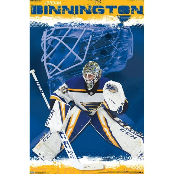 NHL St. Louis Blues - Jordan Binnington 19 Wall Poster, 22.375" x 34"