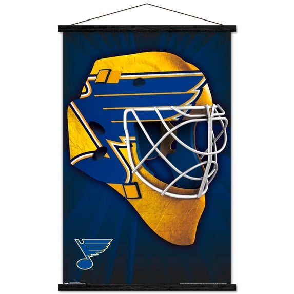 NHL St. Louis Blues - Logo 17 Wall Poster with Wooden Magnetic Frame, 22.375" x 34"