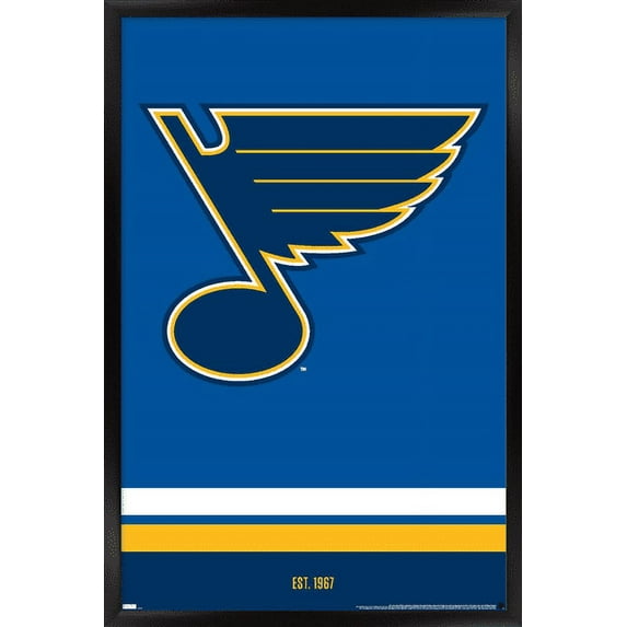NHL St. Louis Blues - Logo 21 Wall Poster, 22.375" x 34", Framed