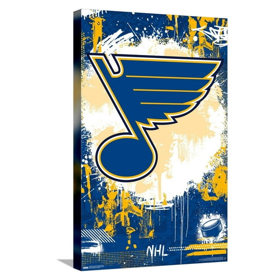 NHL St. Louis Blues - Maximalist Logo 23 Canvas Wall Poster, 14.725" x 22.375"